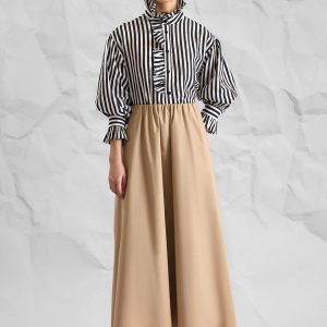 PULSE Beli Lastik Kemerli Rahat Pantolon Etek