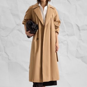 MD Signature Kemerli Uzun Camel Trençkot