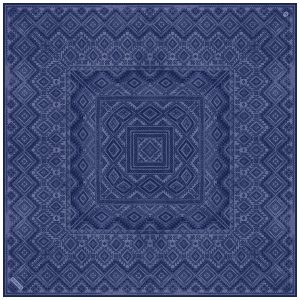 Etnik Desenli Twill İpek Eşarp